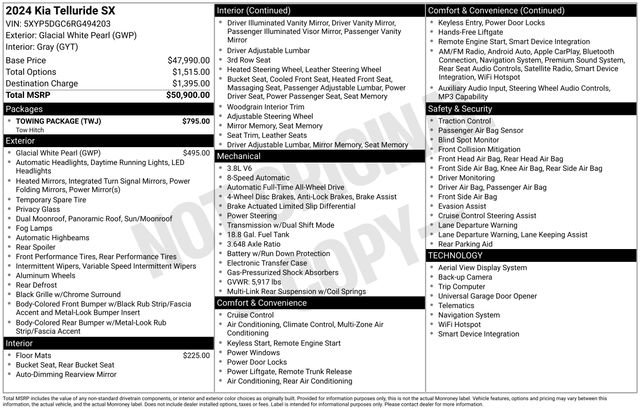 Used 2024 Kia Telluride SX w/ Towing Package AWD/4WD image 15