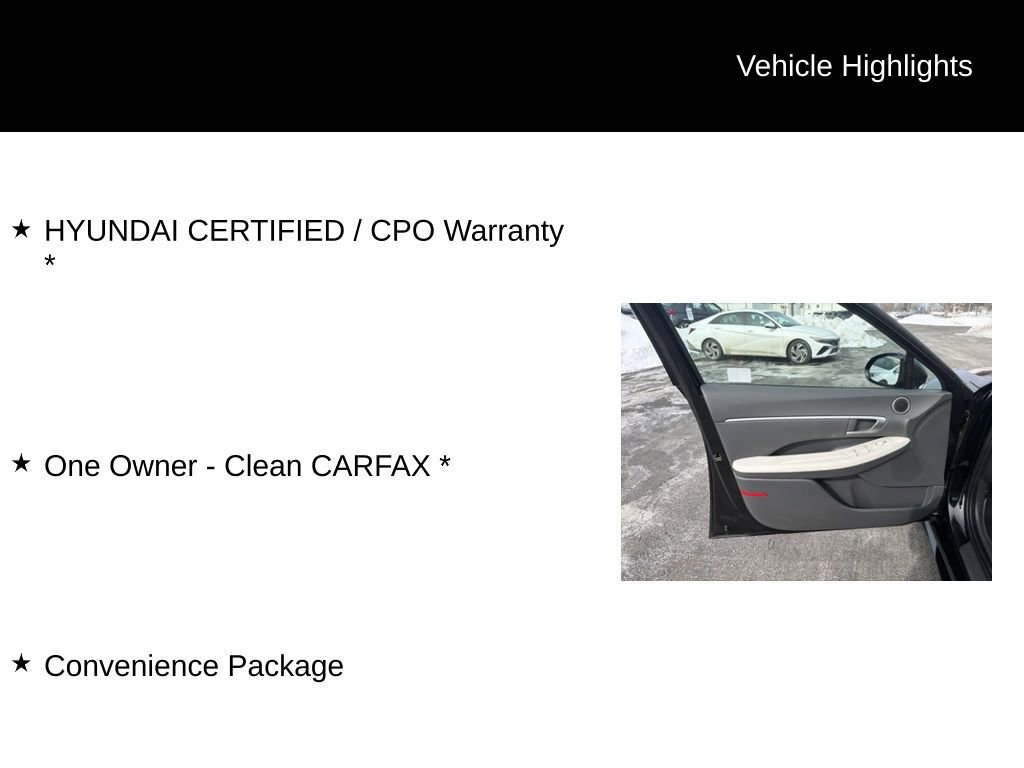 Certified 2024 Hyundai Sonata SEL w/ Convenience Package image 10