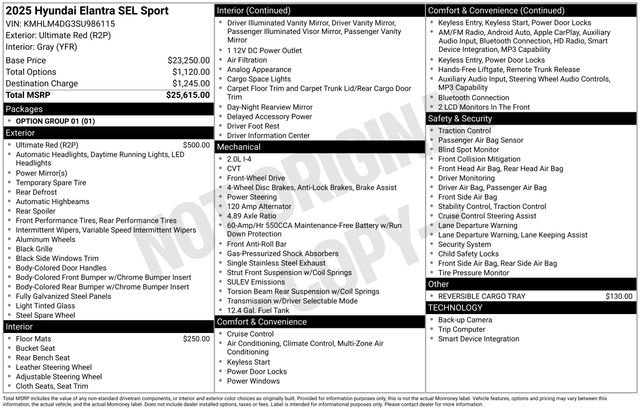 Certified 2025 Hyundai Elantra Sport image 24