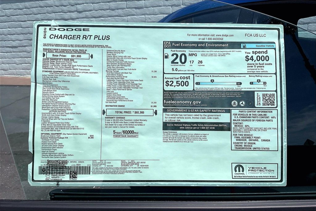 New 2026 Dodge Charger R/T AWD/4WD image 15