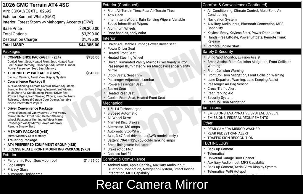 New 2026 GMC Terrain AT4 w/ Convenience Package III AWD/4WD image 8