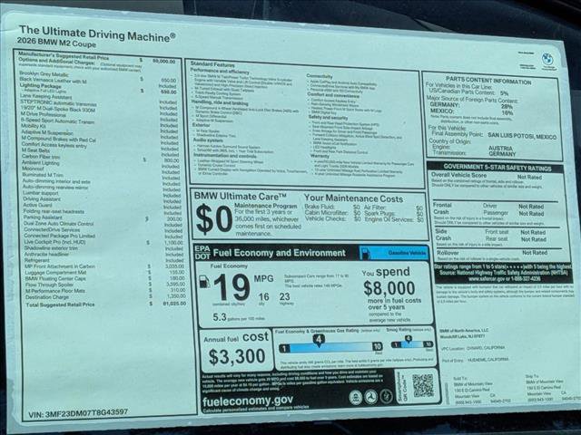New 2026 BMW M2 w/ Lighting Package RWD image 20