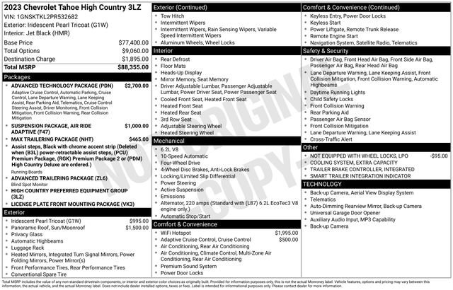 Used 2023 Chevrolet Tahoe High Country w/ Advanced Technology Package image 6