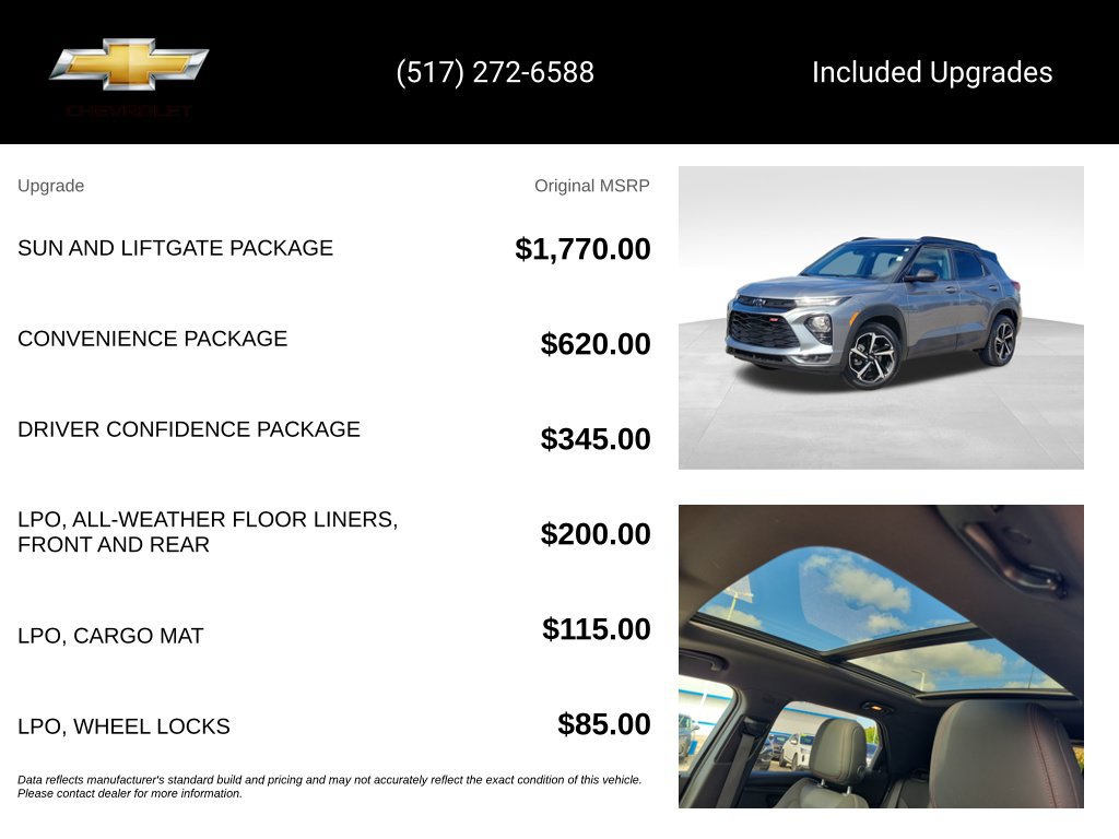 Used 2021 Chevrolet TrailBlazer RS w/ Sun and Liftgate Package AWD/4WD image 5