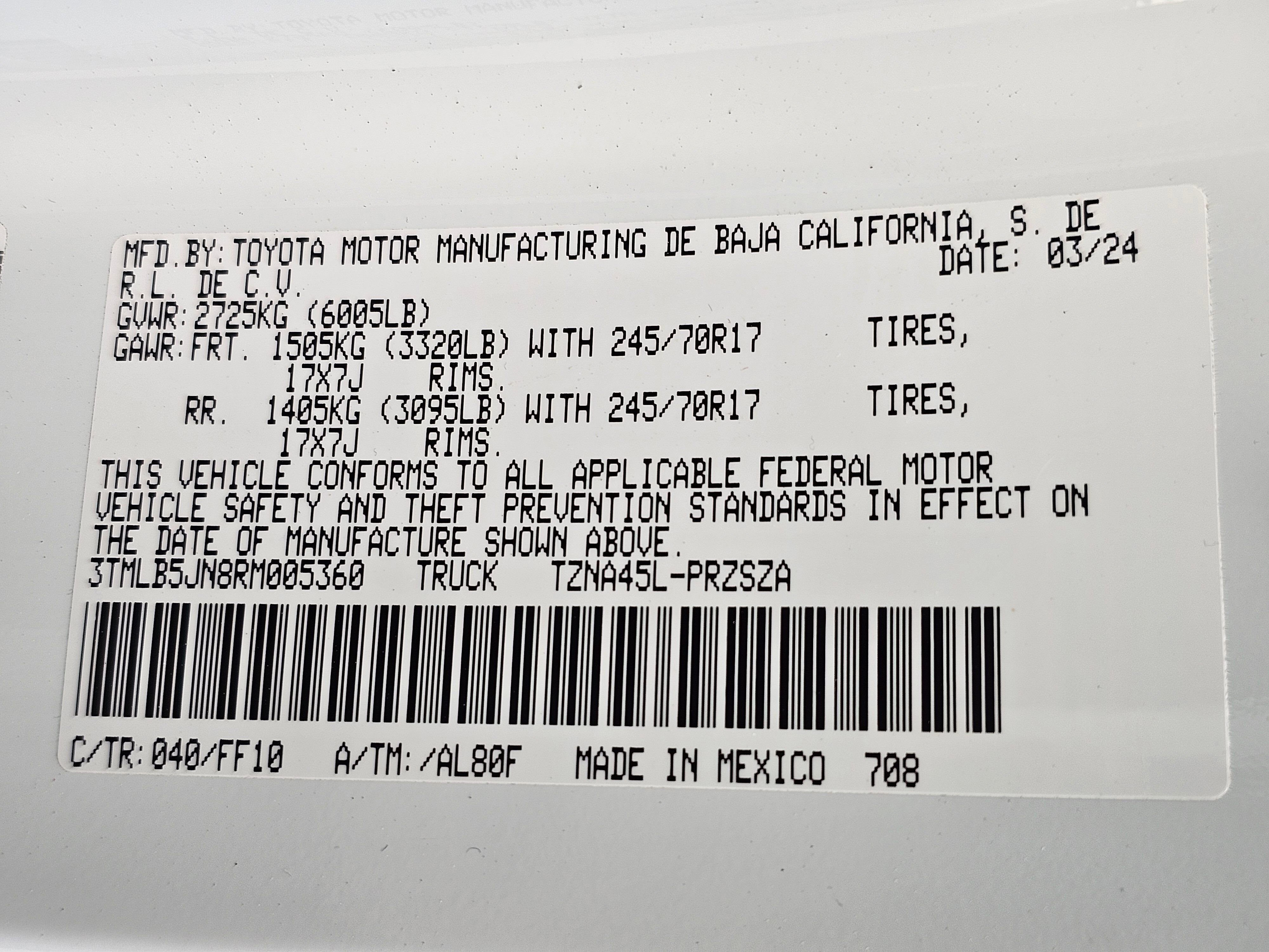 Used 2024 Toyota Tacoma SR5 image 31