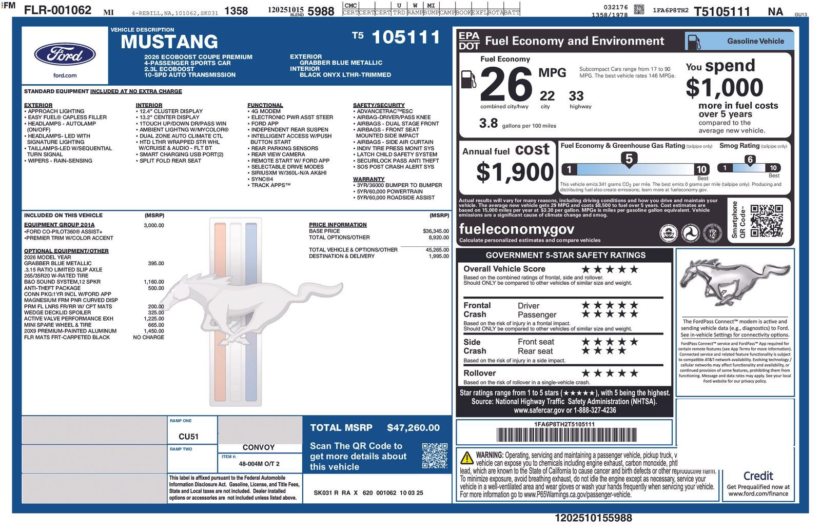 New 2026 Ford Mustang Premium image 5