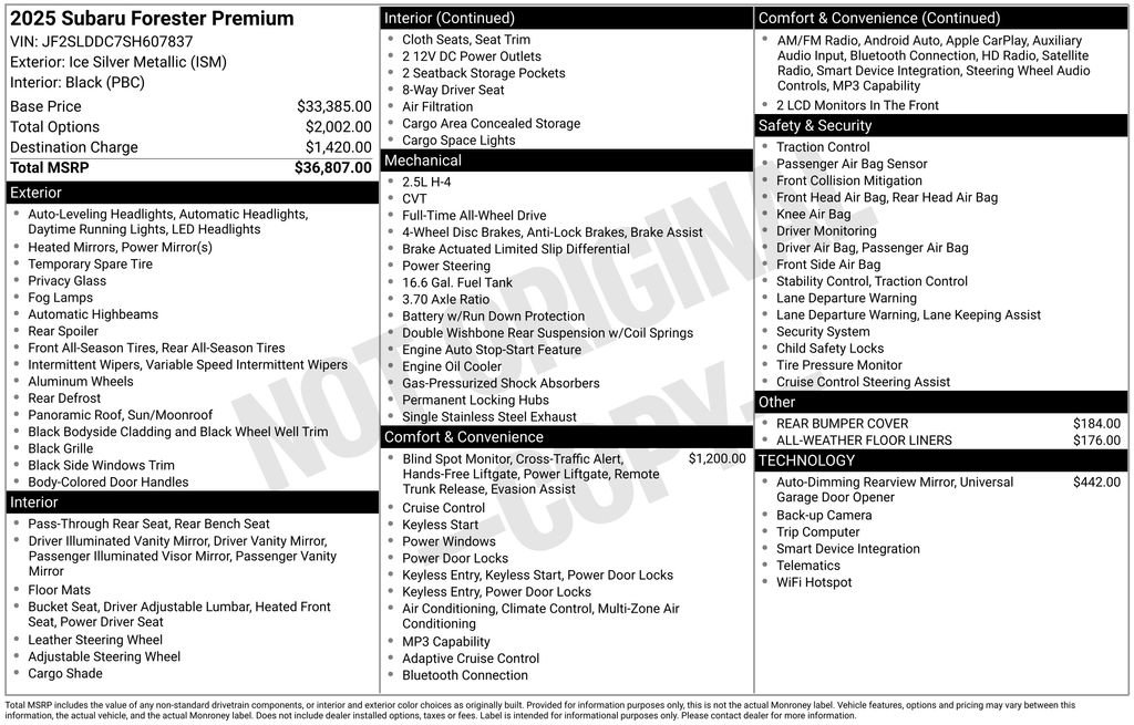 Certified 2025 Subaru Forester Premium AWD/4WD image 8