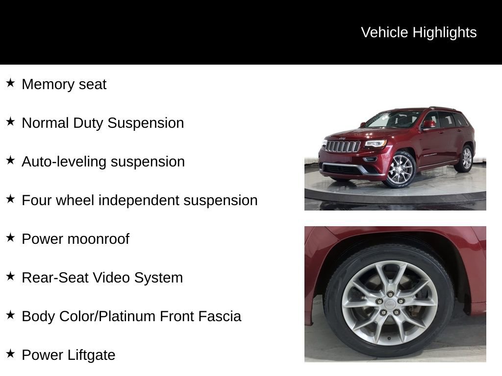 Used 2016 Jeep Grand Cherokee Summit w/ Platinum Series Group AWD/4WD image 19