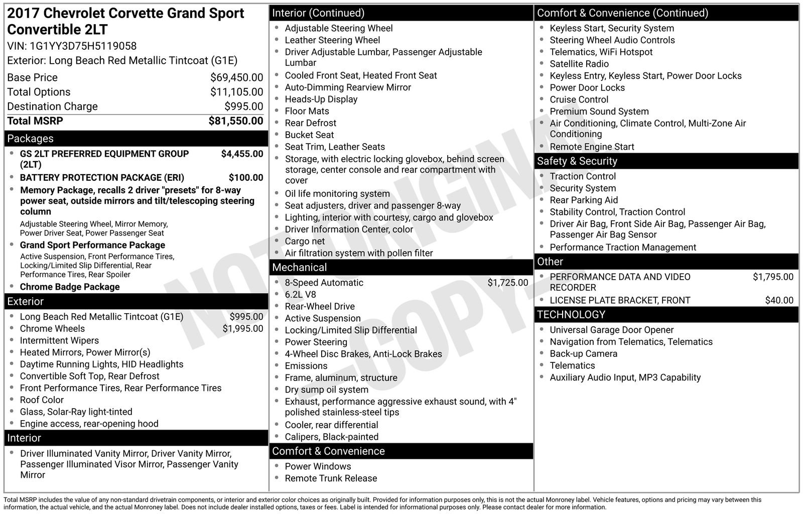 Used 2017 Chevrolet Corvette Grand Sport RWD image 4