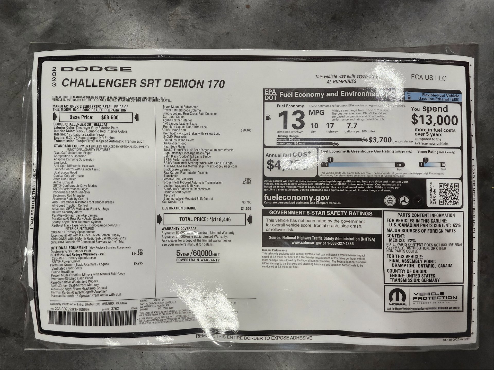 Used 2023 Dodge Challenger SRT Hellcat Redeye image 36