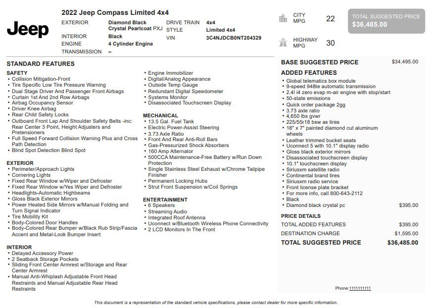 Used 2022 Jeep Compass Limited image 34