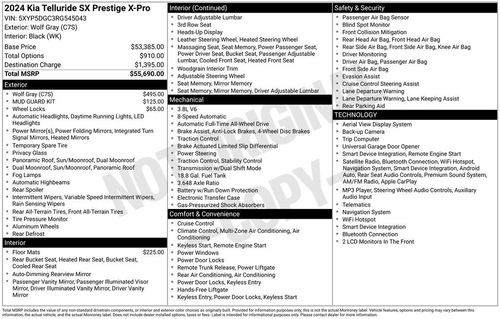 Certified 2024 Kia Telluride SX Prestige X-Pro AWD/4WD image 25