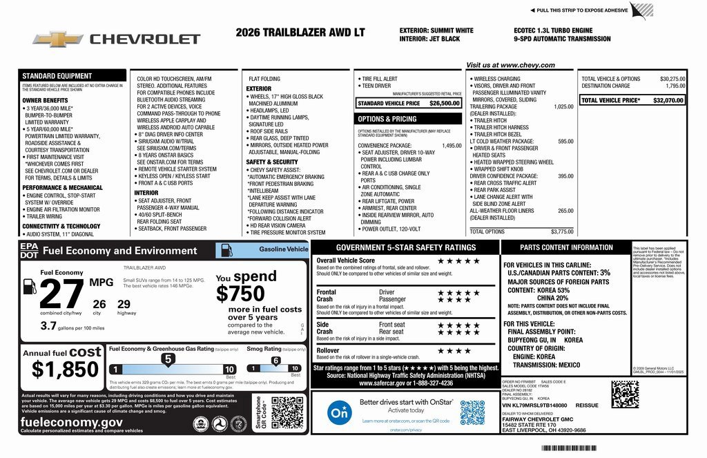 New 2026 Chevrolet TrailBlazer LT w/ Convenience Package image 4