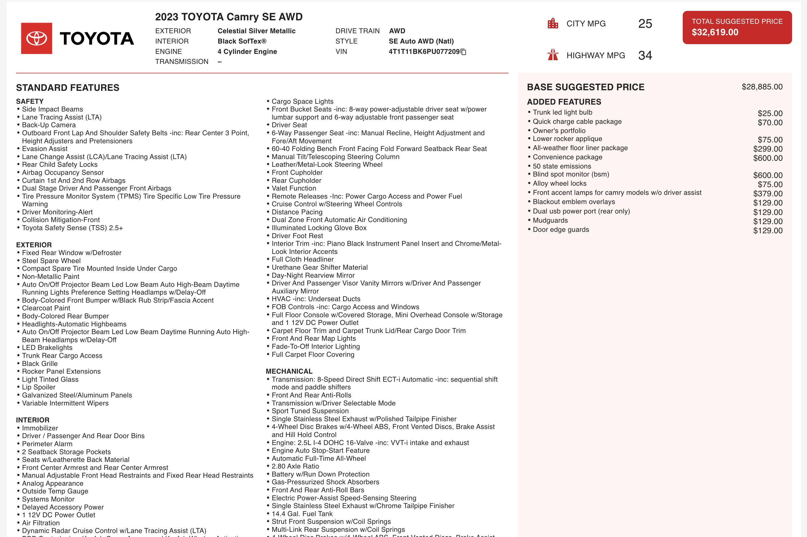 Used 2023 Toyota Camry SE image 3