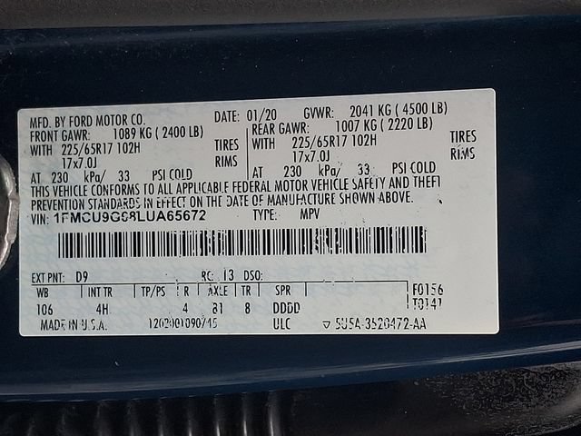 Used 2020 Ford Escape SE AWD/4WD image 24
