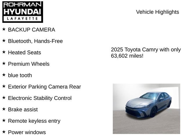 Used 2025 Toyota Camry SE FWD image 7