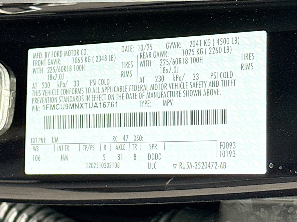 New 2026 Ford Escape ST-Line w/ Tech Pack #1 AWD/4WD image 38