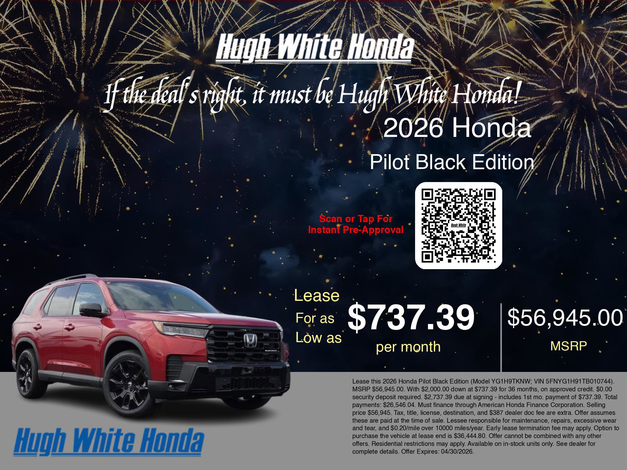 New 2026 Honda Pilot Black Edition image 3