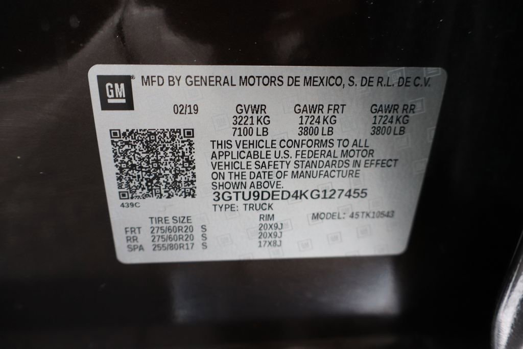 Used 2019 GMC Sierra 1500 SLT w/ SLT Premium Plus Package image 53