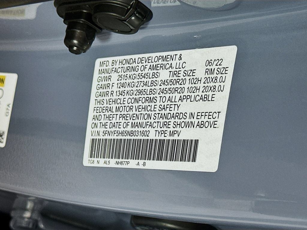 Certified 2022 Honda Pilot Touring image 33