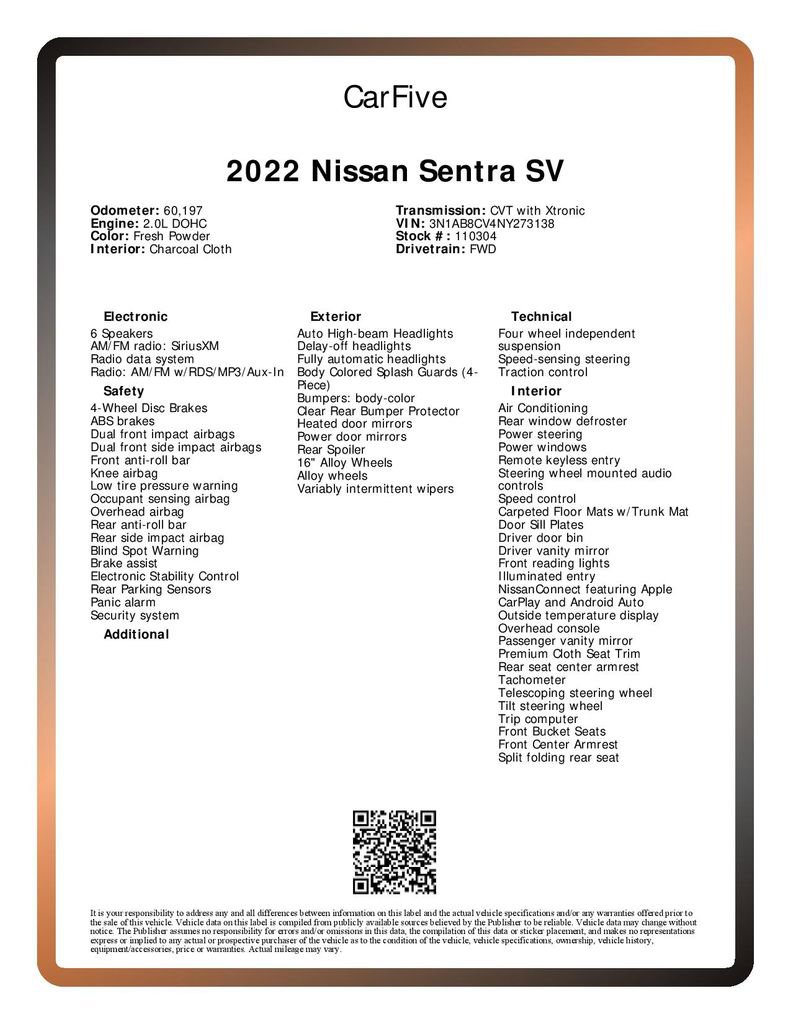 Used 2022 Nissan Sentra SV image 31