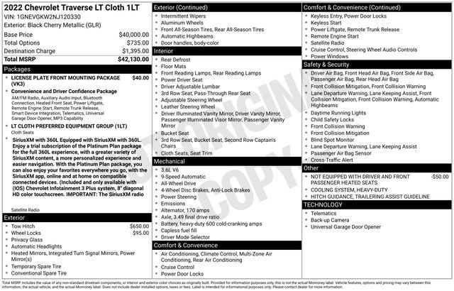 Certified 2022 Chevrolet Traverse LT image 34