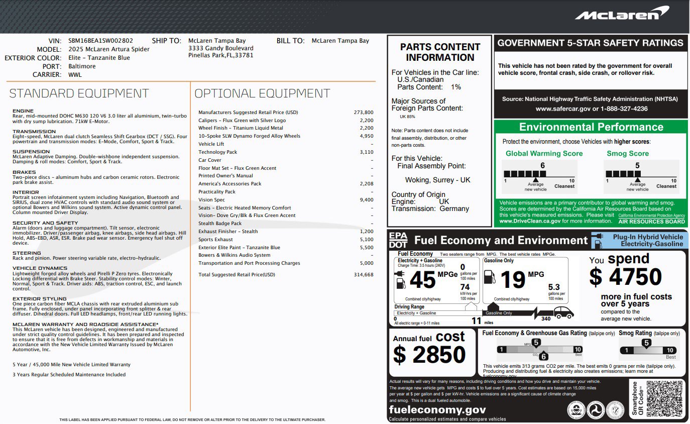 Used 2025 McLaren Artura Spider image 31