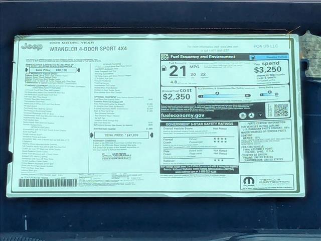 New 2026 Jeep Wrangler Sport image 17