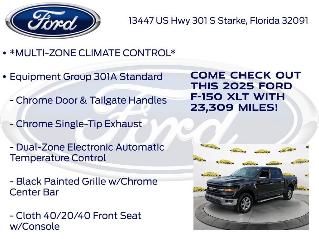 Certified 2025 Ford F150 XLT w/ Equipment Group 301A Standard AWD/4WD image 17