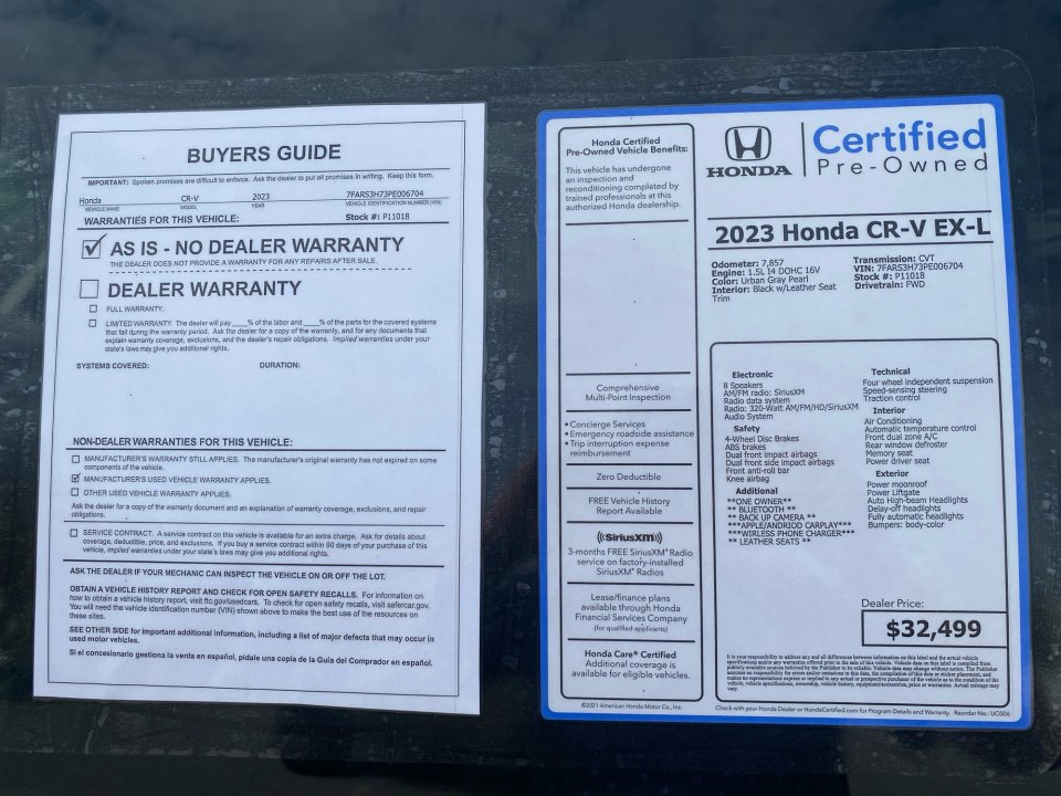 Certified 2023 Honda CR-V EX-L image 35