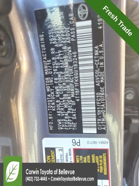 Used 2016 Toyota Camry LE image 14