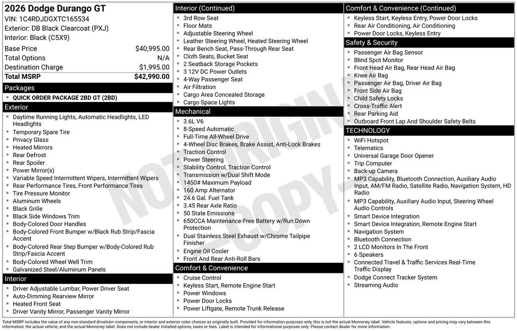 Used 2026 Dodge Durango GT AWD/4WD image 6