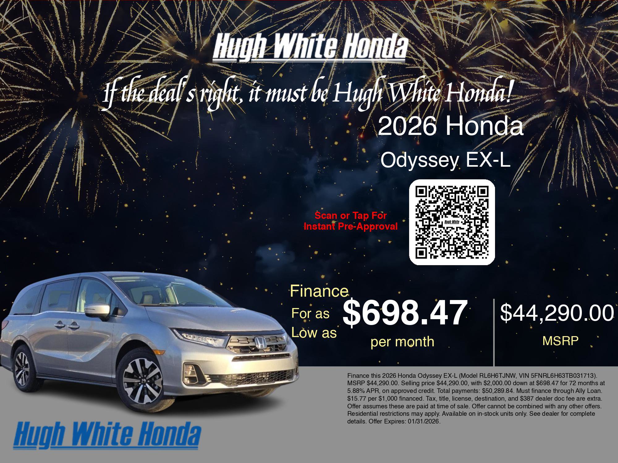 New 2026 Honda Odyssey EX-L image 7