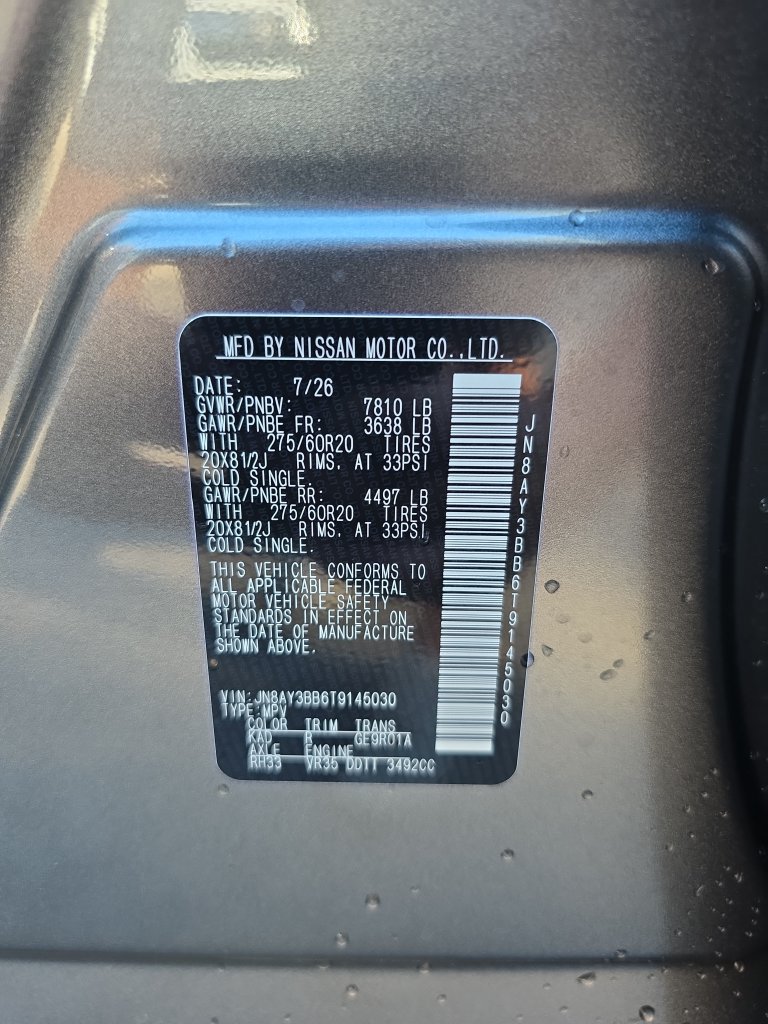 New 2026 Nissan Armada SL w/ Captain's Chari Seat Package AWD/4WD image 17