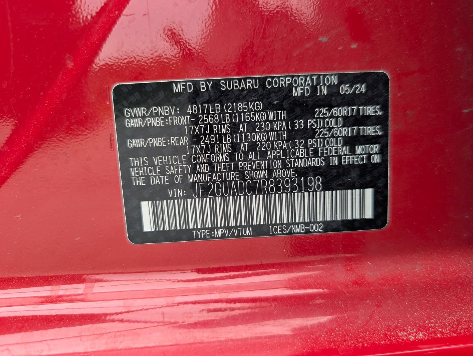 Certified 2024 Subaru Crosstrek 2.0i Premium AWD/4WD image 33
