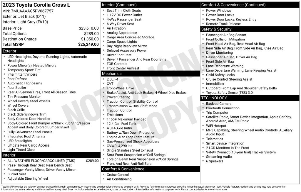 Certified 2023 Toyota Corolla Cross L FWD image 27