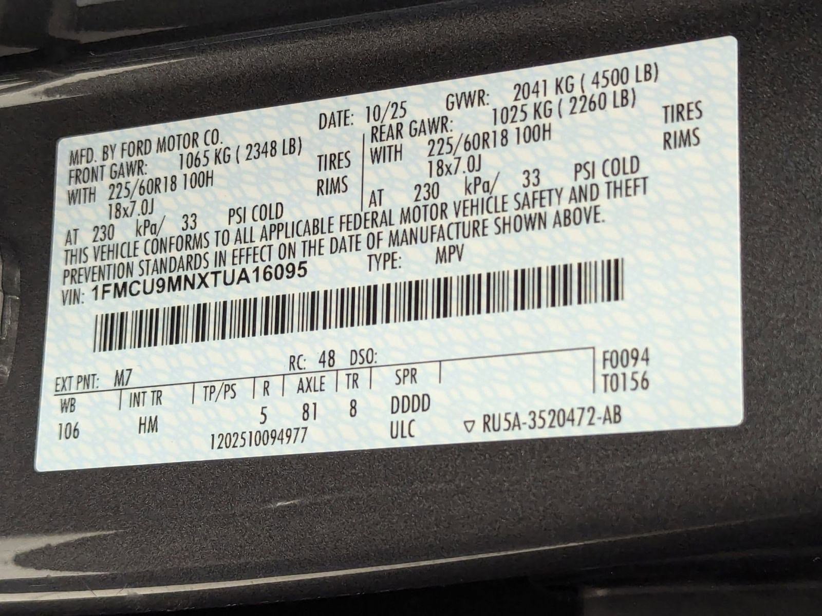 New 2026 Ford Escape ST-Line w/ Tech Pack #1 image 16