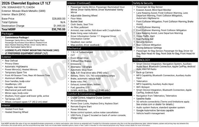 Used 2026 Chevrolet Equinox LT FWD image 35