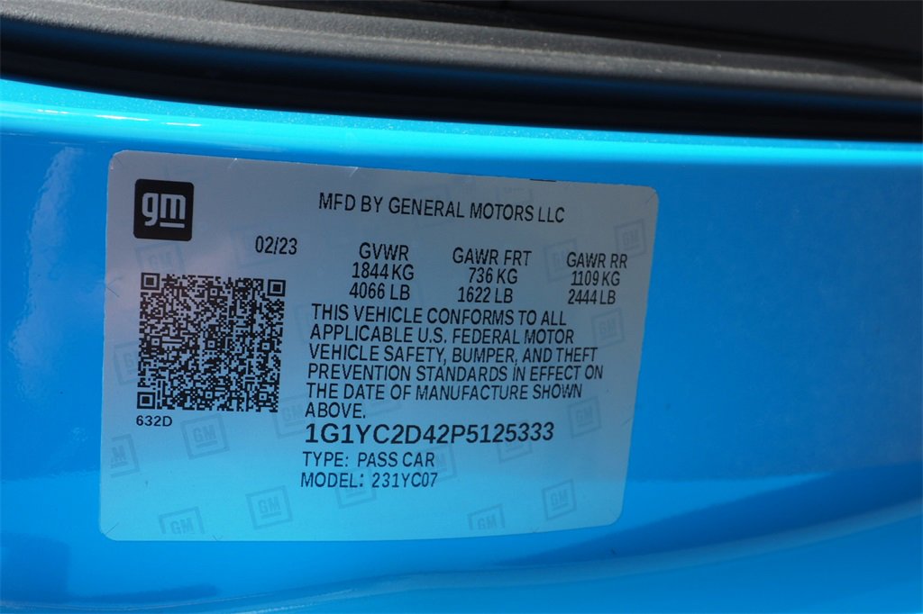 Used 2023 Chevrolet Corvette Stingray Premium Cpe w/ Z51 Performance Package image 27