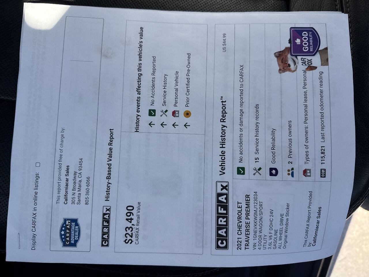 Used 2021 Chevrolet Traverse Premier w/ Redline Edition image 15