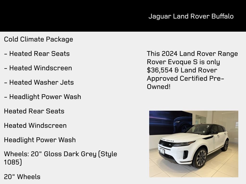Used 2024 Land Rover Range Rover Evoque S AWD/4WD image 4