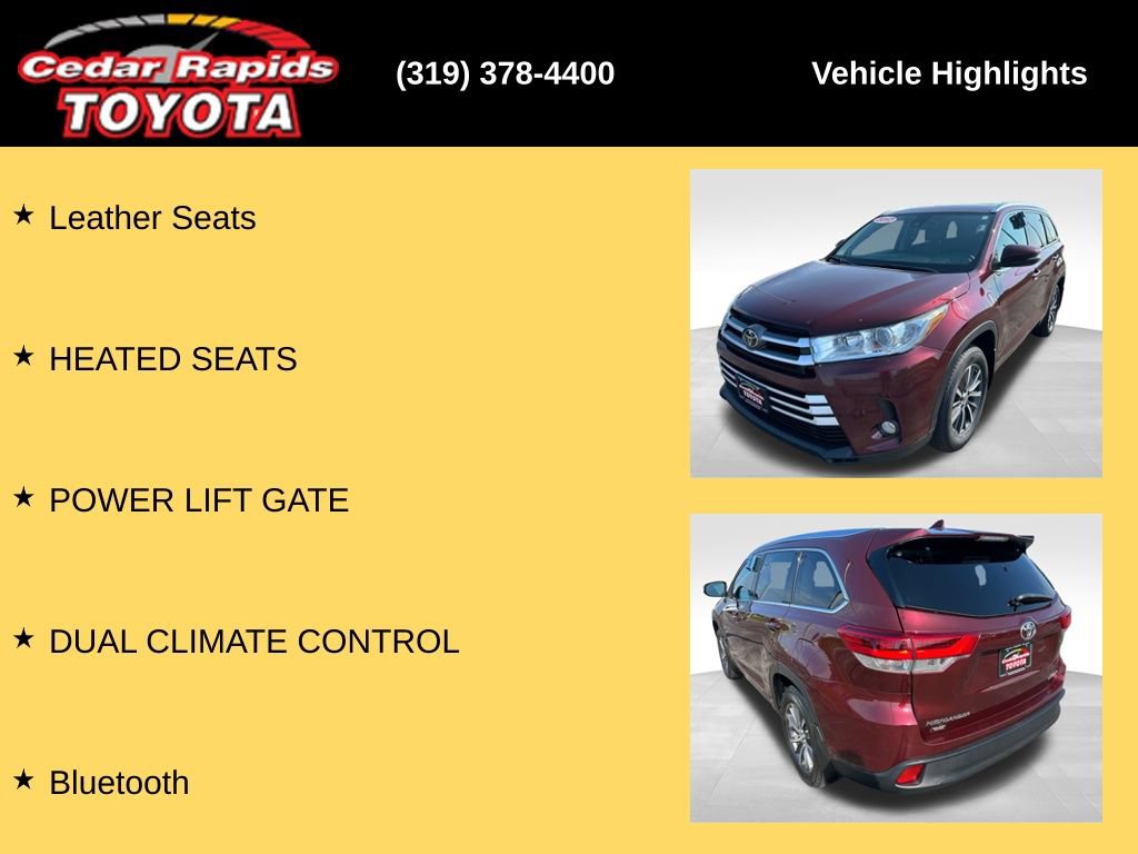 Used 2017 Toyota Highlander XLE w/ Carpet Mat Package AWD/4WD image 14