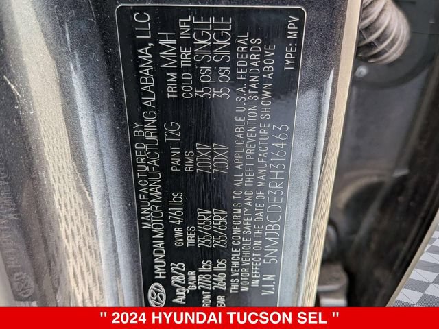 Used 2024 Hyundai Tucson SEL AWD/4WD image 40