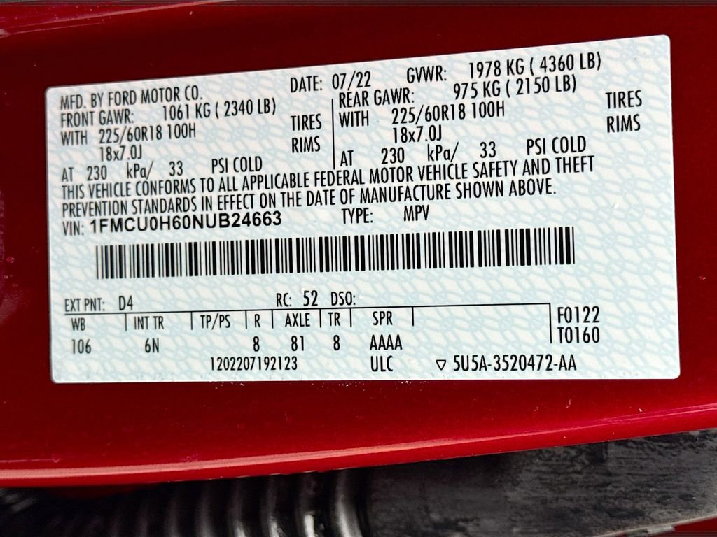 Used 2022 Ford Escape SEL FWD image 40