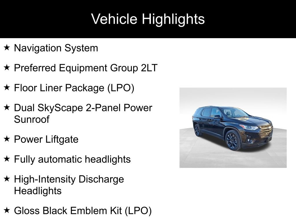 Used 2021 Chevrolet Traverse RS w/ LPO, Floor Liner Package image 2