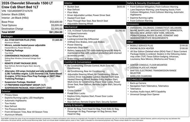 New 2026 Chevrolet Silverado 1500 LT w/ All Star Edition Plus image 26