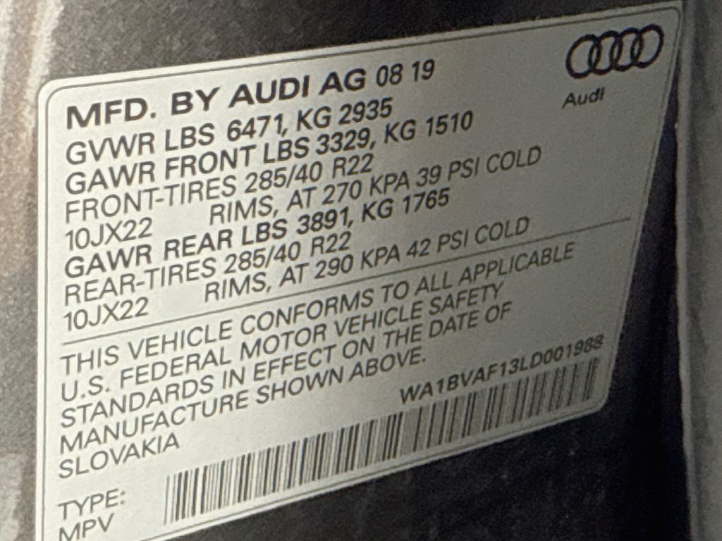 Used 2020 Audi Q8 Premium Plus w/ Premium Plus Package AWD/4WD image 34