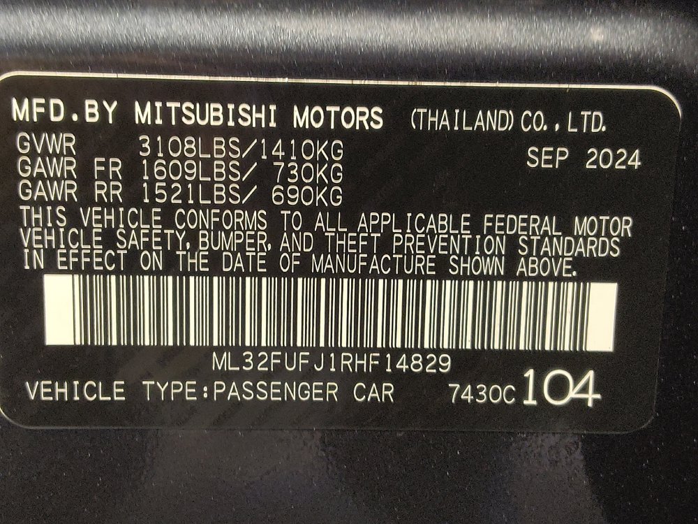 Used 2024 Mitsubishi Mirage G4 LE FWD image 33