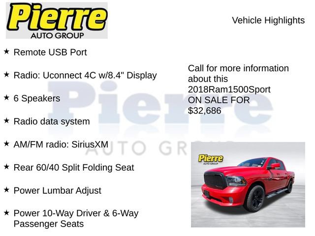 Used 2018 RAM 1500 Sport w/ Sport Premium Group AWD/4WD image 12