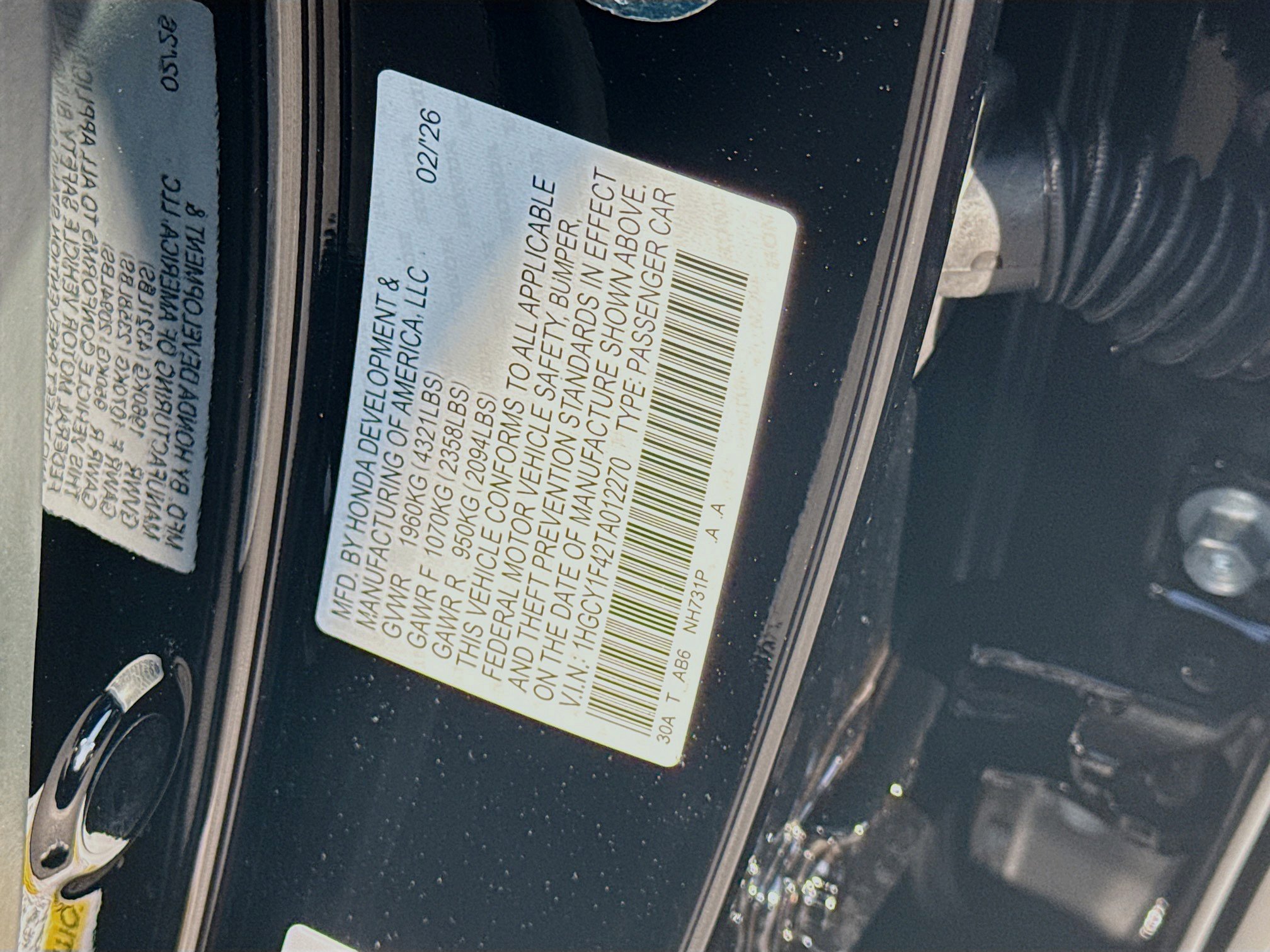 New 2026 Honda Accord SE image 27